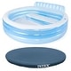 preview thumbnail 1 of 6, Intex Swim Center Round Inflatable Outdoor Swimming Lounge Pool with Pool Cover - 16