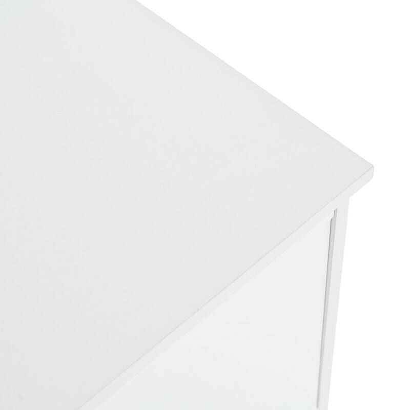 Retro Design TV Stand with Fluted Glass Doors and Adjustable Shelves for TVs Up to 78''
