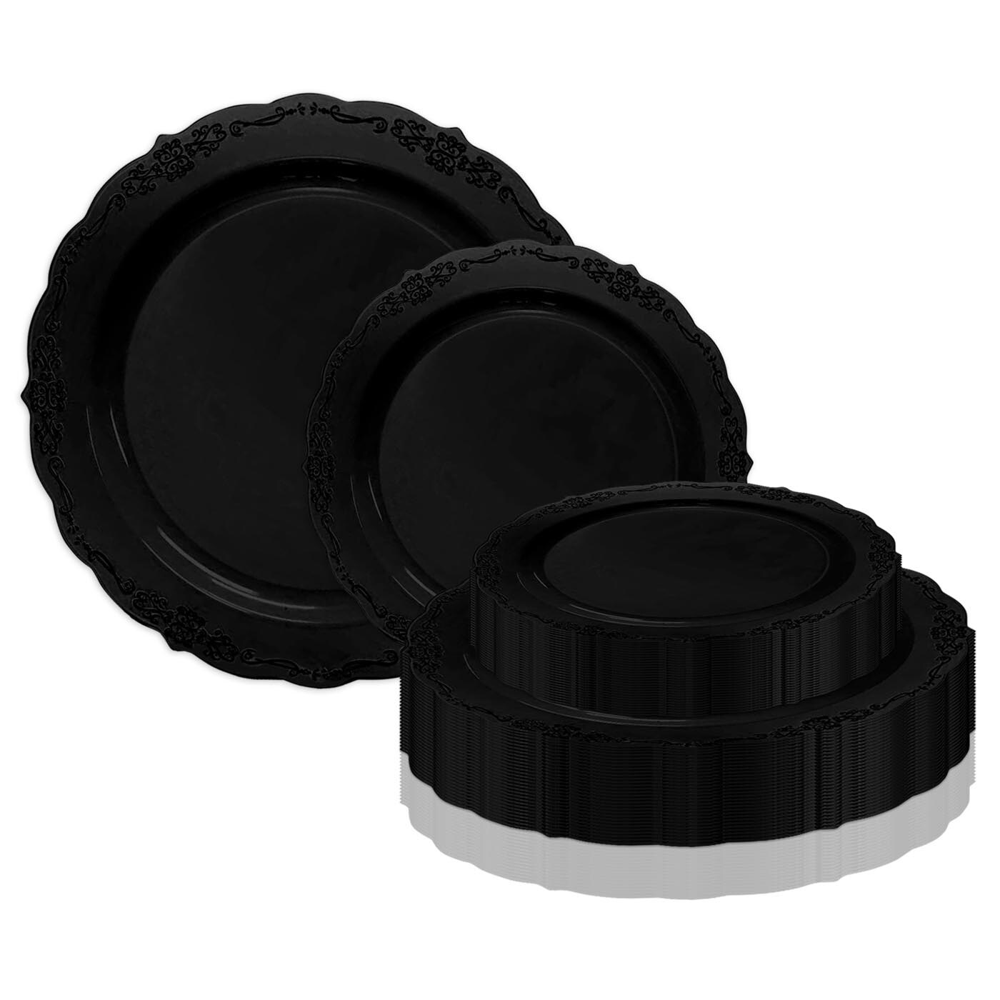 Vintage Rim Round Disposable Plastic Plate Packs Party Supplies On Sale Bed Bath Beyond 32243441