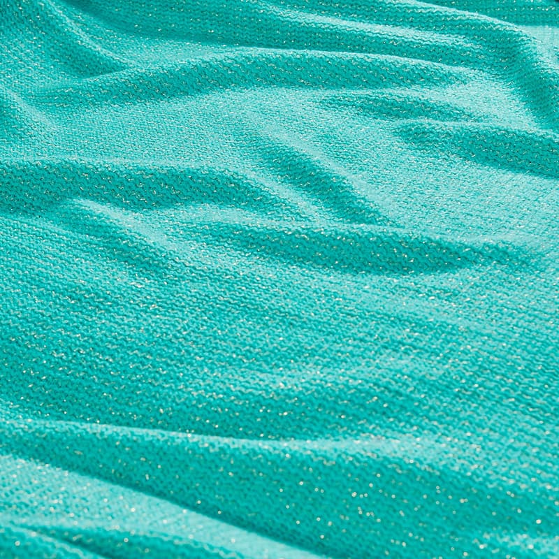 Glitter Knitted Throw Blanket