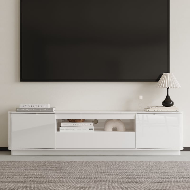 70" Floating TV Stand Inch Entertainment Center with Storage Cabinets