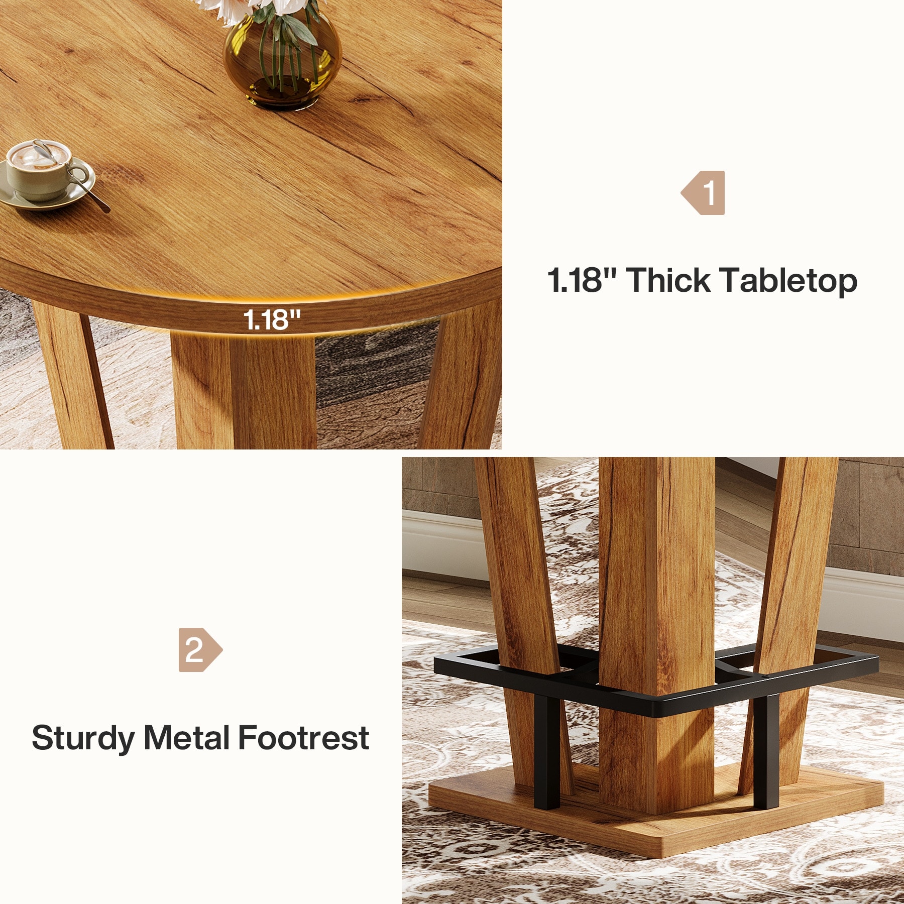 39.3-inch High Top Round Pub Table - On Sale - Overstock - 43116429