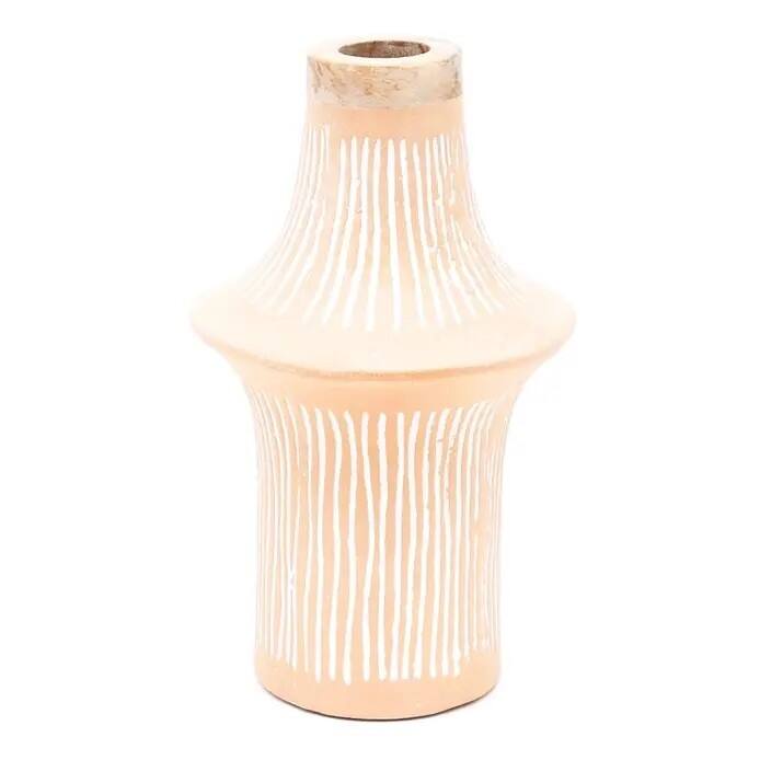 Handcrafted Eco-Mix Small Vase - Sustainable 8x8x13.5 Inch Decorative Accent