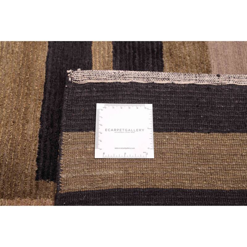 ECARPETGALLERY Hand-knotted Opulence Olive Silk, Wool Rug - 6'0 x 8'9