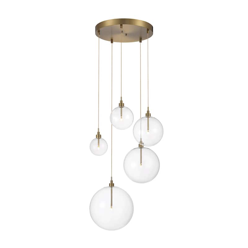 Meridian M10099 5 Light 28" Wide LED Multi Light Pendant