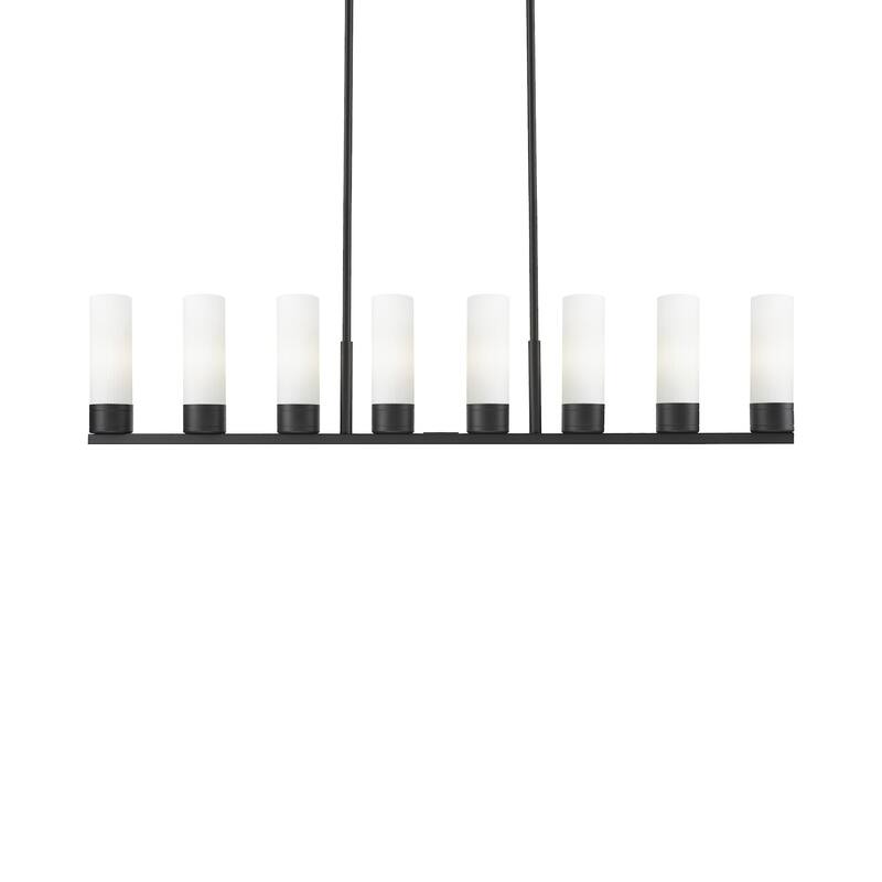 Innovations Lighting 617-8I-11-48 Boreas Linear Boreas 8 Light 48" - Matte Black / Striped White