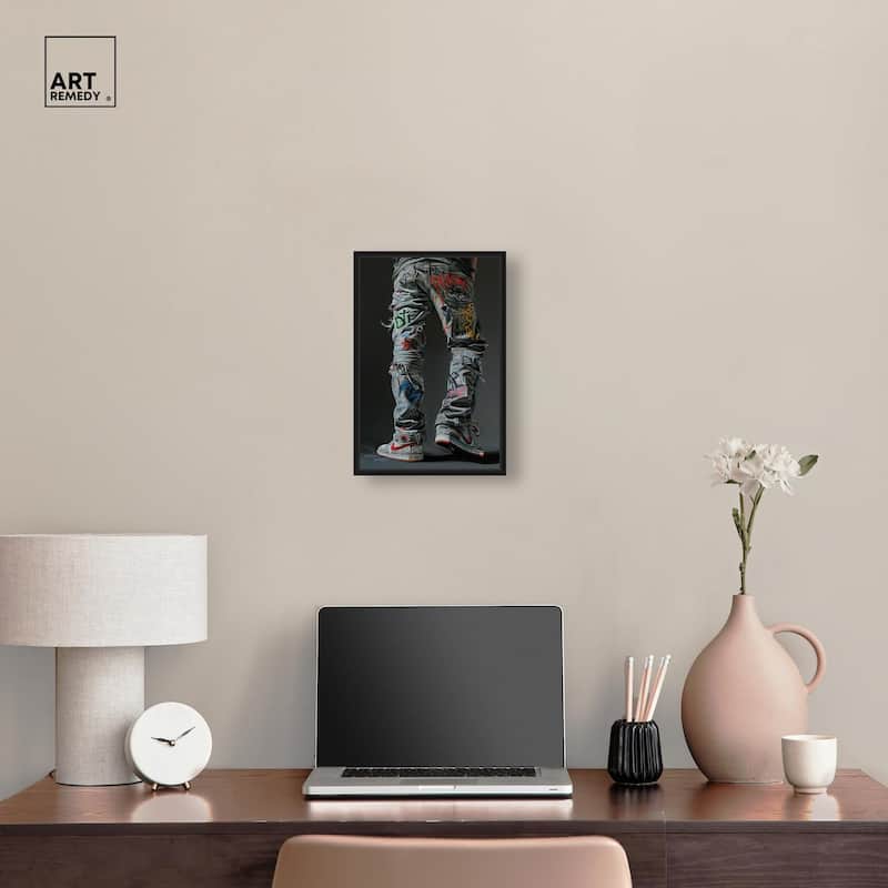 Graffiti Jeans and Sneakers Canvas by Art Remedy