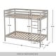preview thumbnail 17 of 30, CraftPorch Modern Twin Over Twin Size Wooden Bunk Bed