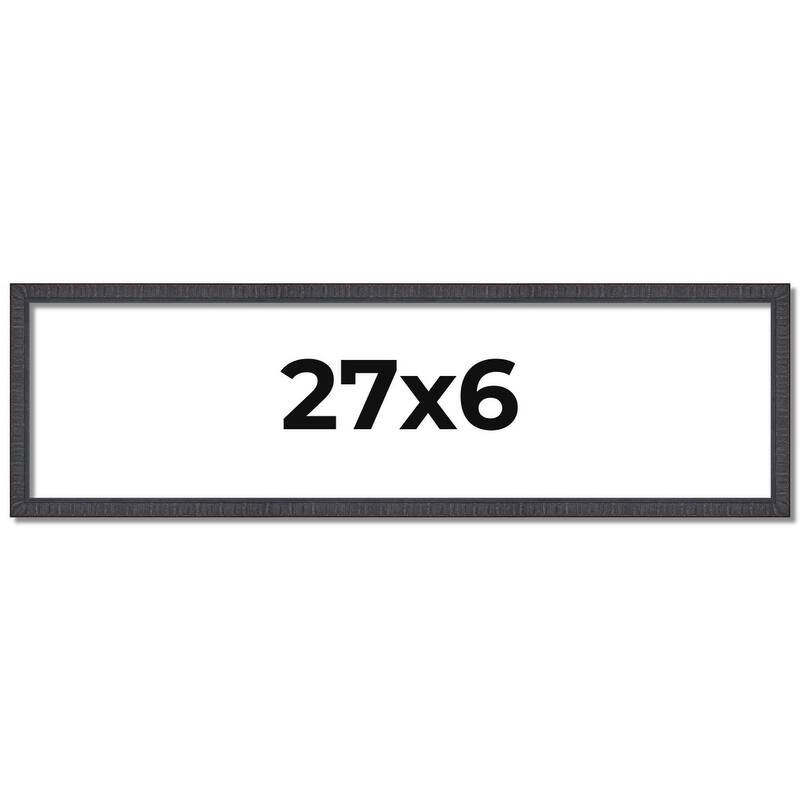 27x6 Frame Brown Solid Wood Picture Frame - Complete Modern Photo