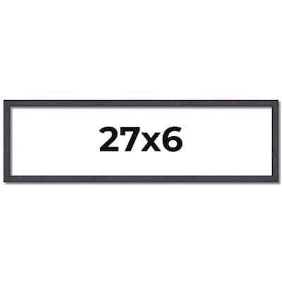 27x6 Frame Brown Solid Wood Picture Frame - Complete Modern Photo