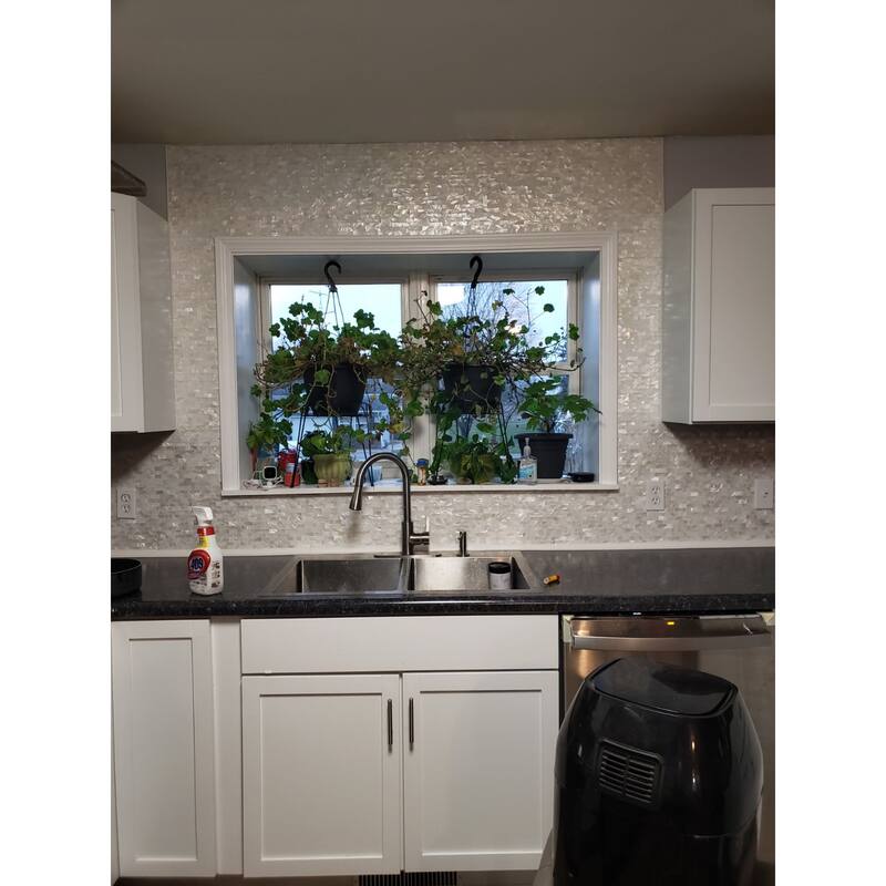 Art3d Mother of Pearl Shell Mosaic Tile for Kitchen Backsplash Seamless12"x12" (10 Tiles)
