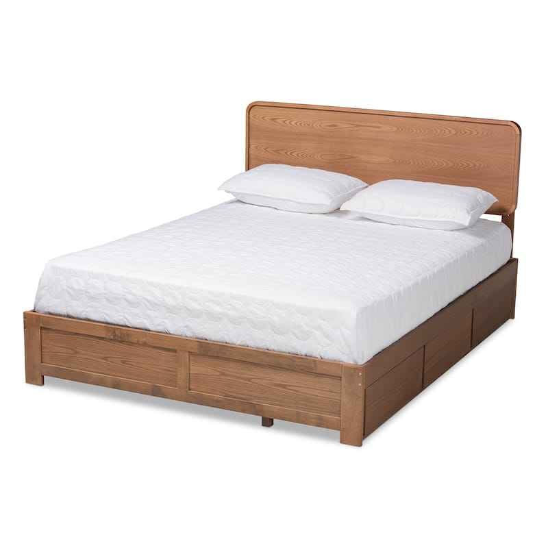 Eleni Modern and Contemporary Transitional 3-Drawer Storage Bed - Queen