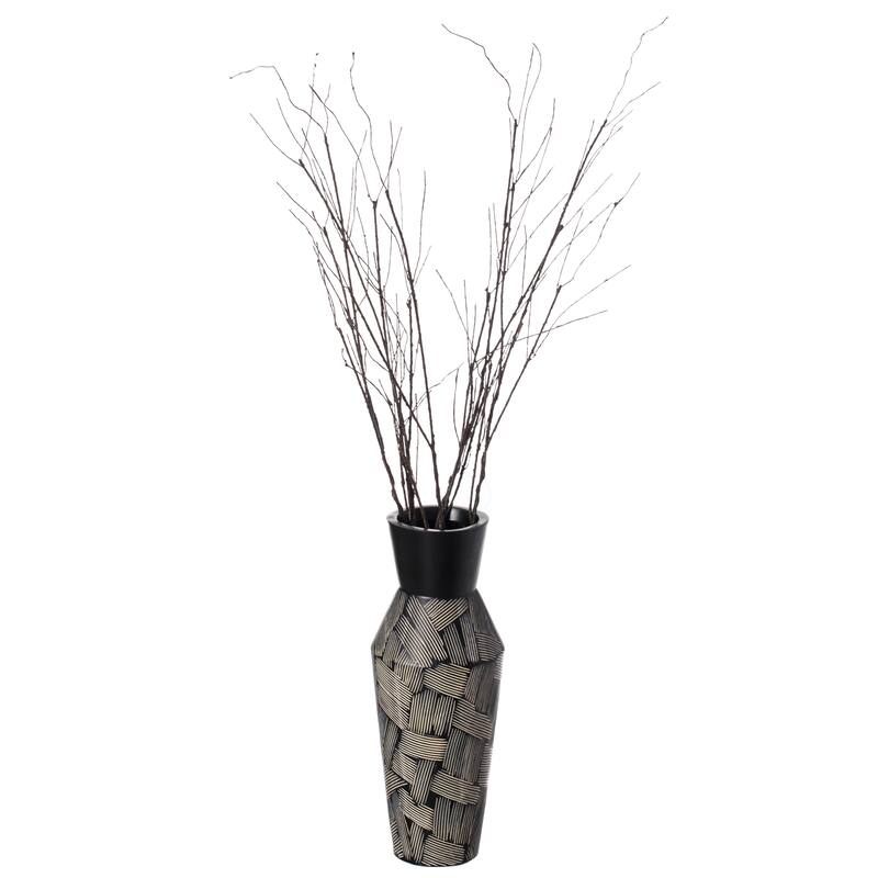 Brown Artificial Dried Curly Twig Tree Branch Stem for Home Decoration and Wedding Craft, 37 Inch