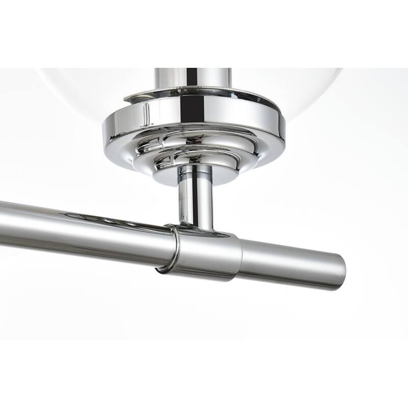 Inzo 1 Light Black and Clear Bath Sconce