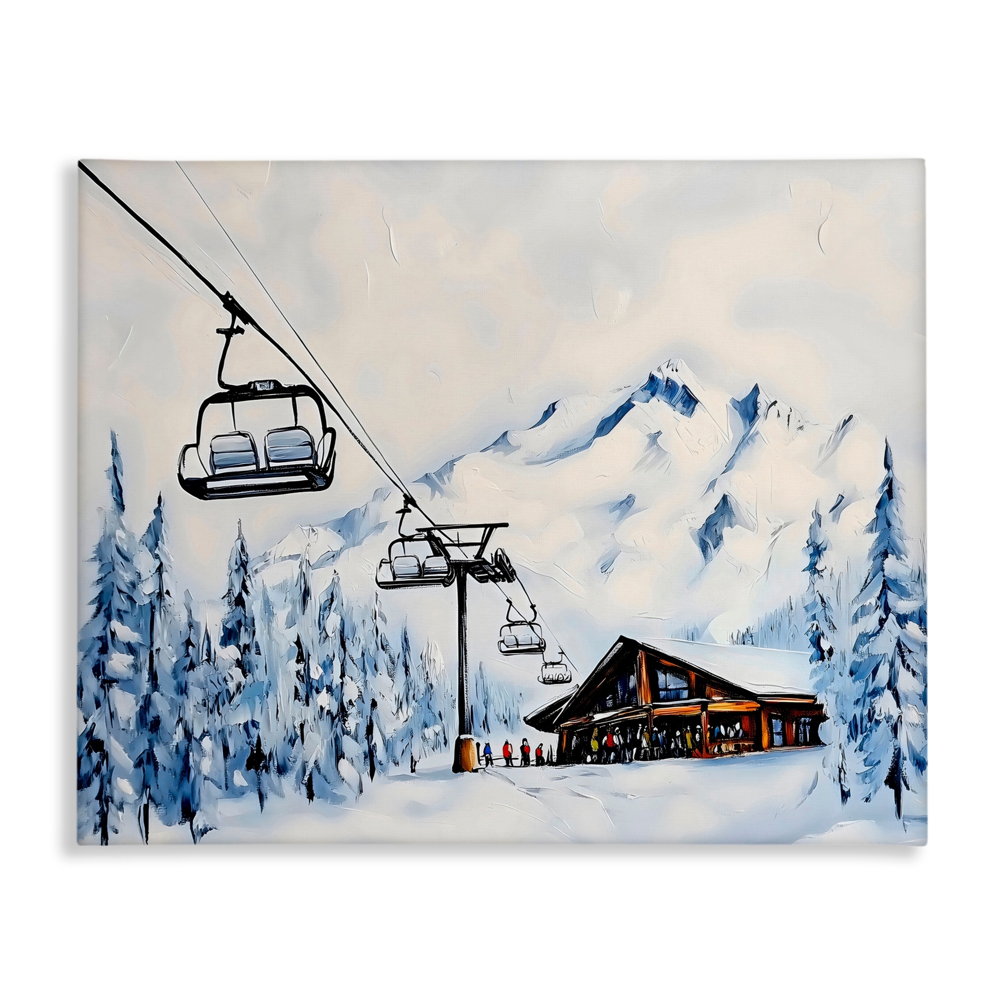 Stupell Winter Ski Lift Cabin Canvas Wall Art Design by Arlington Prints