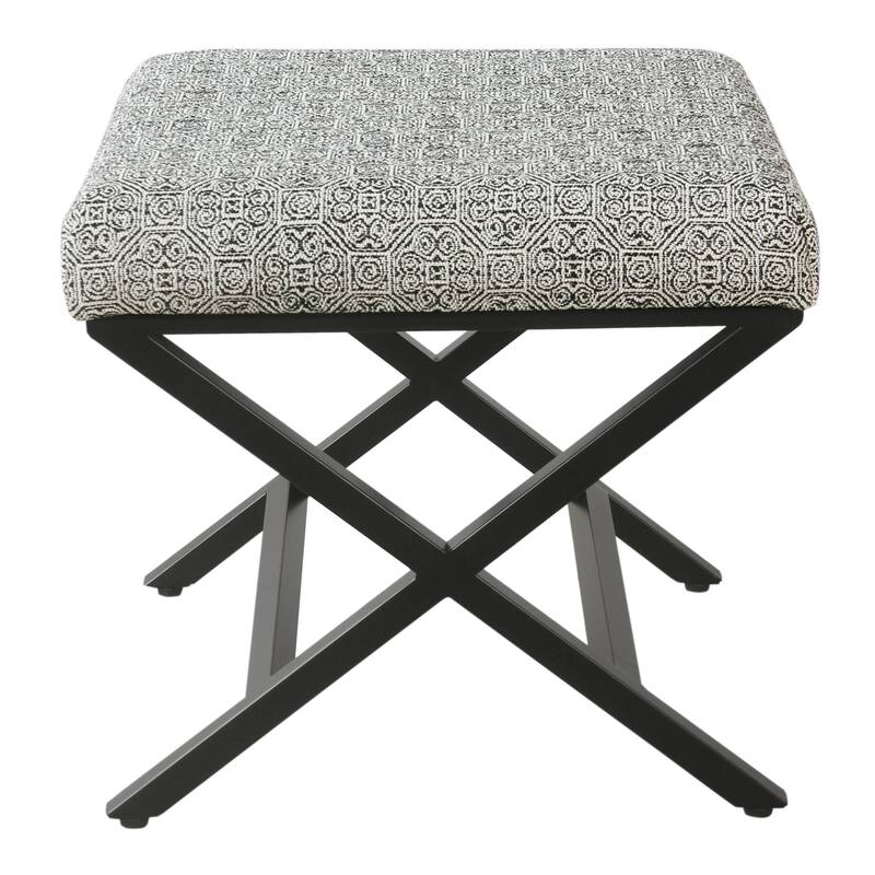 Porch & Den Boucher Modern Metal X-base Square Ottoman