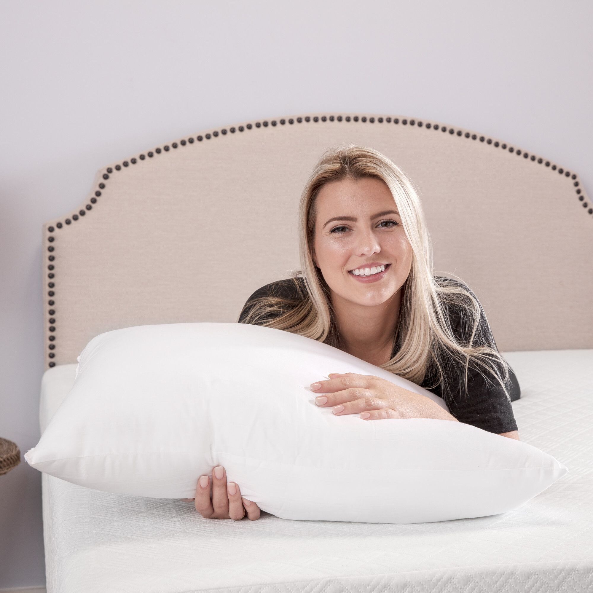 Extra Firm Cambric Cotton White Feather Pillow (As Is Item) - Bed Bath &  Beyond - 28376074