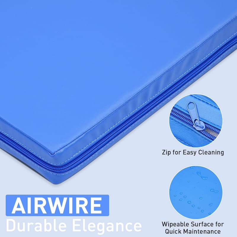 Zenova Gymnastics Mat 4FT x 8F Folding Exercise Mat 6 Panel Thick Tumbling Mats - 8FT