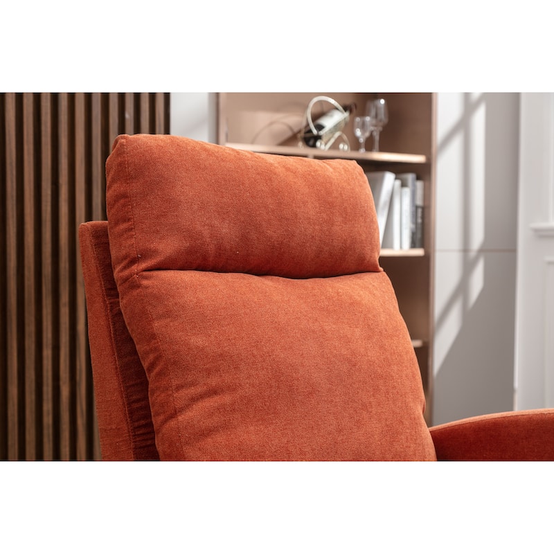 Rocking Chair, High Backrest Upholstered Swivel Gliders Rocking Armchair, Rocking Chair Nursery with Thick Padded Cushion