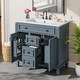preview thumbnail 2 of 10, 36" Freestanding Bathroom Vanity with Sink, 2 Drawers, 2 Door Organizers