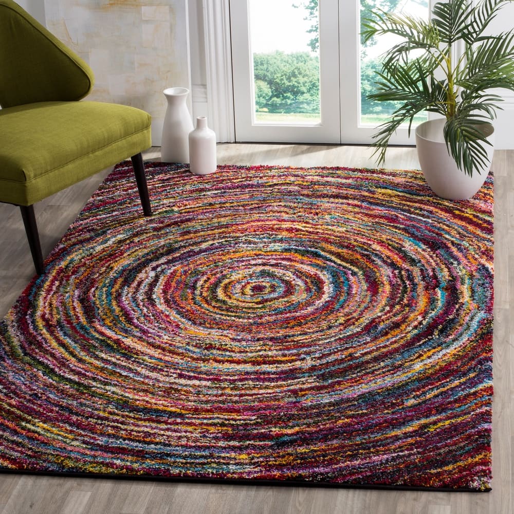 SAFAVIEH Fiesta Shag Karima Abstract Rug