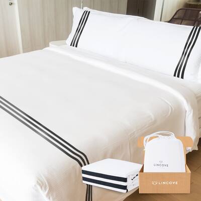 Lincove Luxury Duvet Cover Set Cordoba Collection- 100% Ultra Soft Cotton Sateen