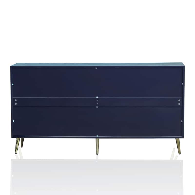 GDF Studio - Beaumont 60 Inch Lacquered 4-Door Sideboard Buffet Cabinet with Metal Accents