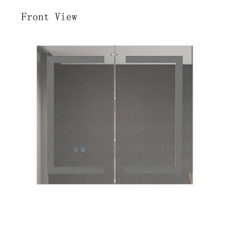 Wall LED Bathroom Cabinet with Lighting and Defogger Medicine Cabinet