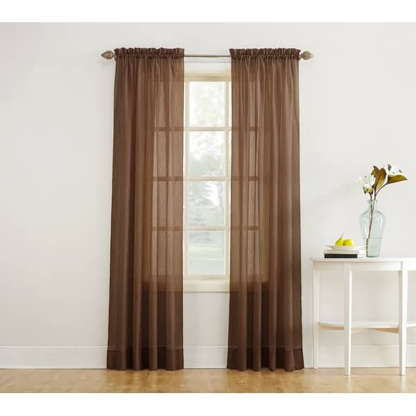 No 918 Erica Sheer Crushed Voile Single Curtain Panel Overstock 12361200
