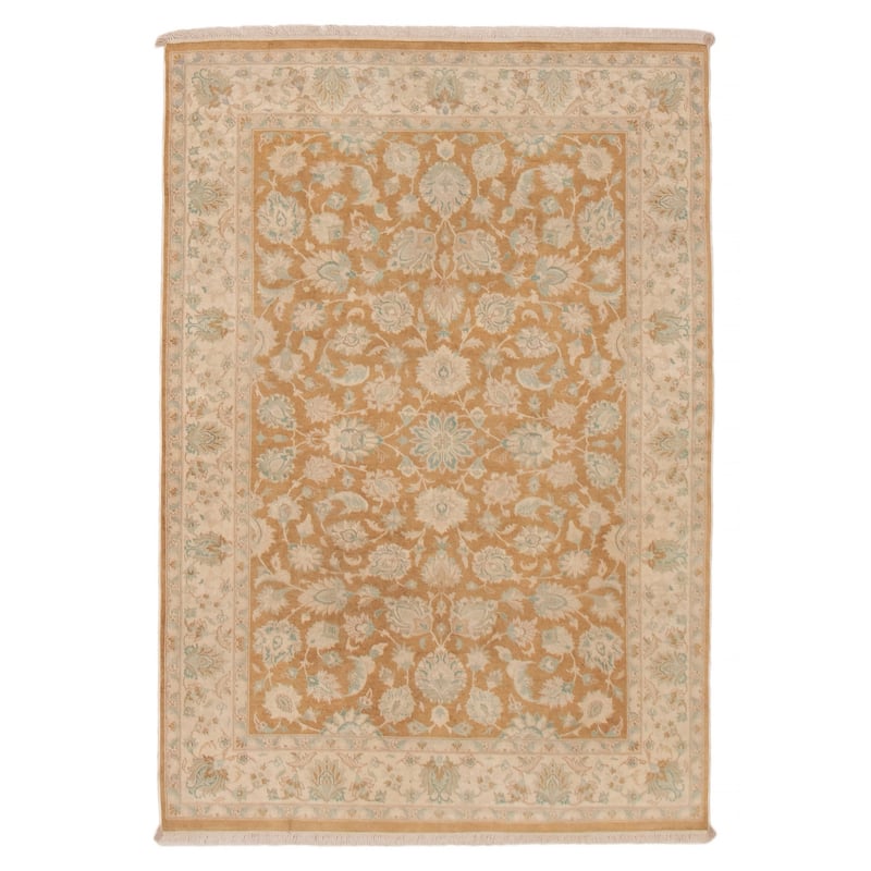 ECARPETGALLERY Hand-knotted Pako Persian 18 Of 20 Brown Wool Rug - 4'2 x 5'11 - Light Brown - 4'2 x 5'11