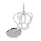 preview thumbnail 13 of 17, Crystal Bead Crown Decor Centerpiece Accent Piece Tabletop with Mirror