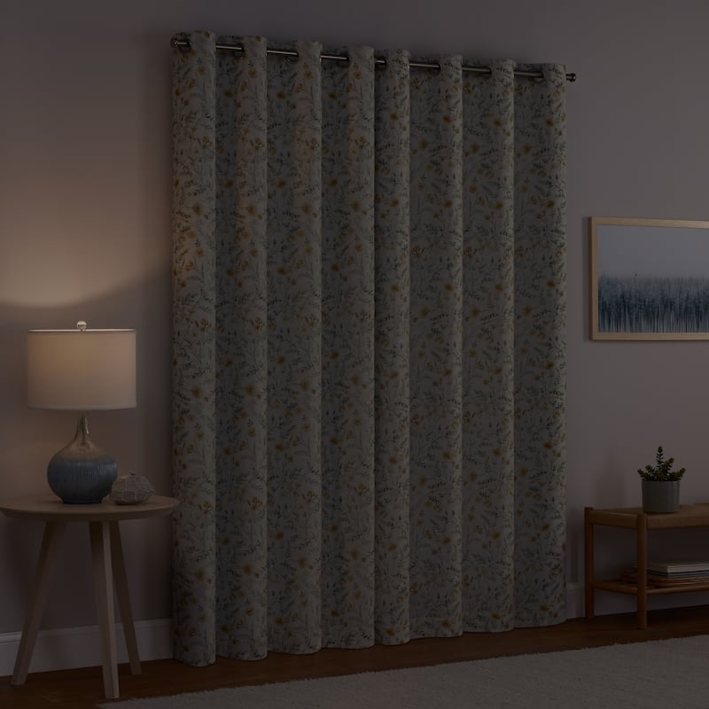Eclipse Dutchess Botanical 100% Blackout Lined Curtain, 1 Panel