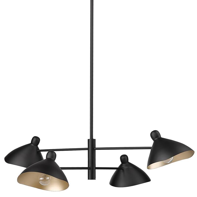 Millennium Lighting 12804 Warhol 4 Light 35" Wide Chandelier - Matte Black