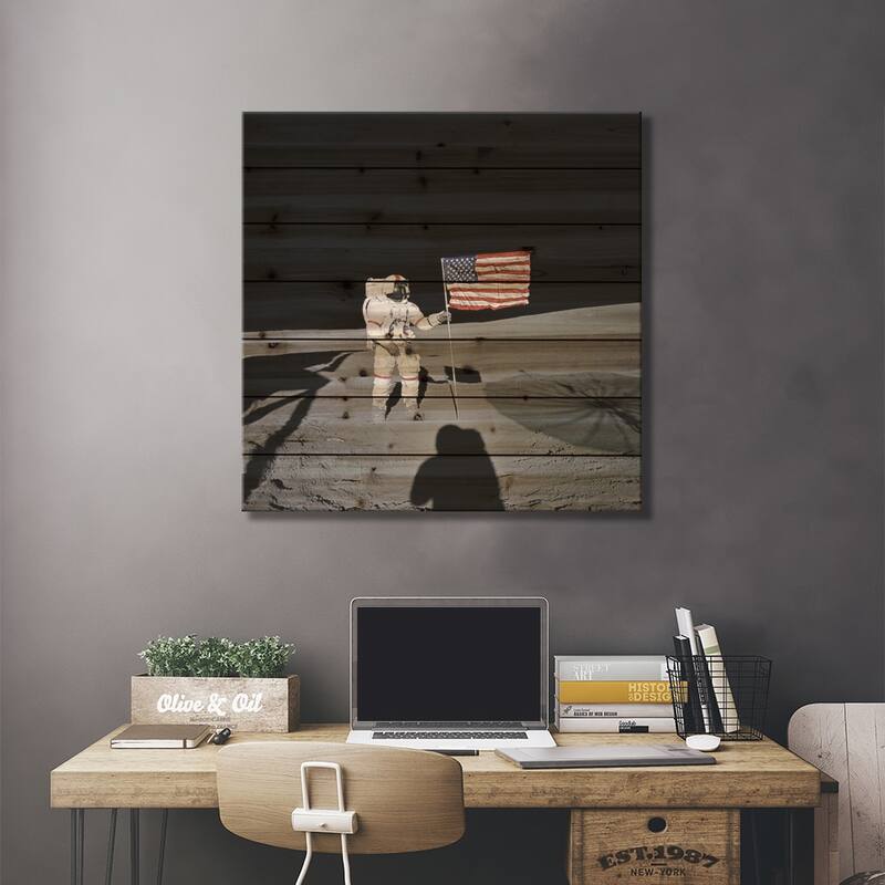 Apollo 14 Shepard Print On Wood by NASA - Multi-Color