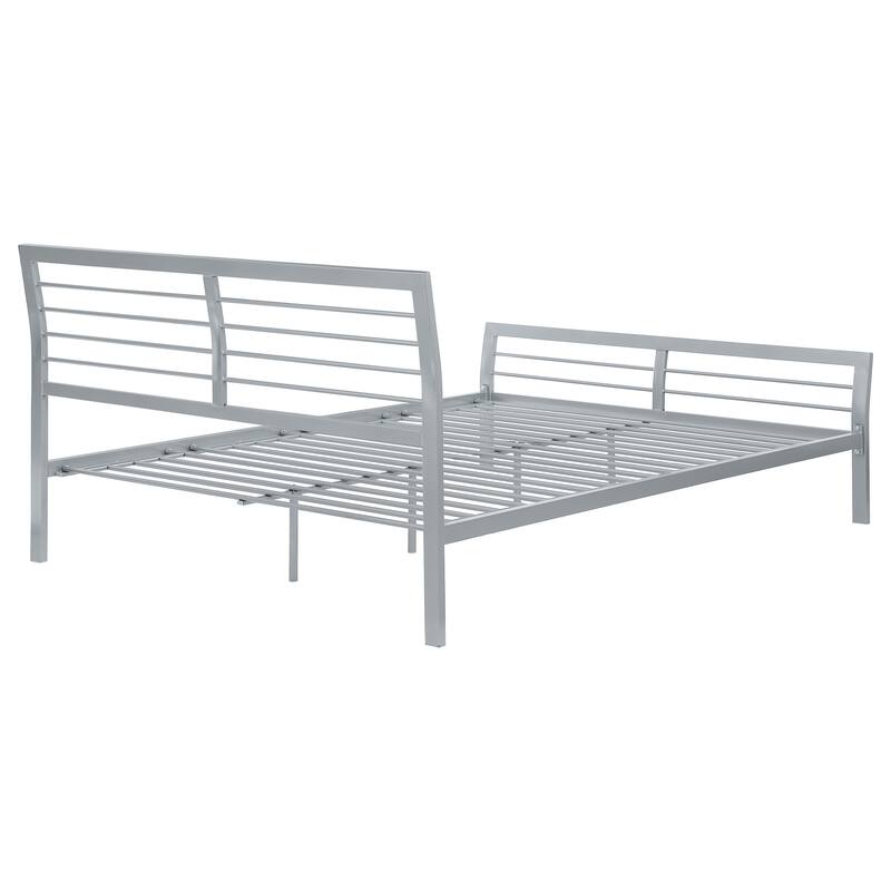 Cooper Contemporary Metal Open Frame Bed Silver