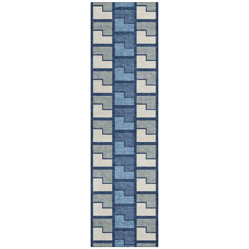 Machine Washable Indoor/ Outdoor Contemporary Kaylee Chantille Rug