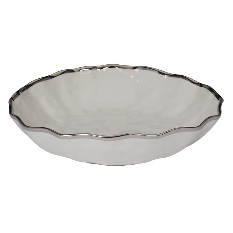 Certified International Regency Silver 106 oz. Serving Bowl - 13" Diam x 3"