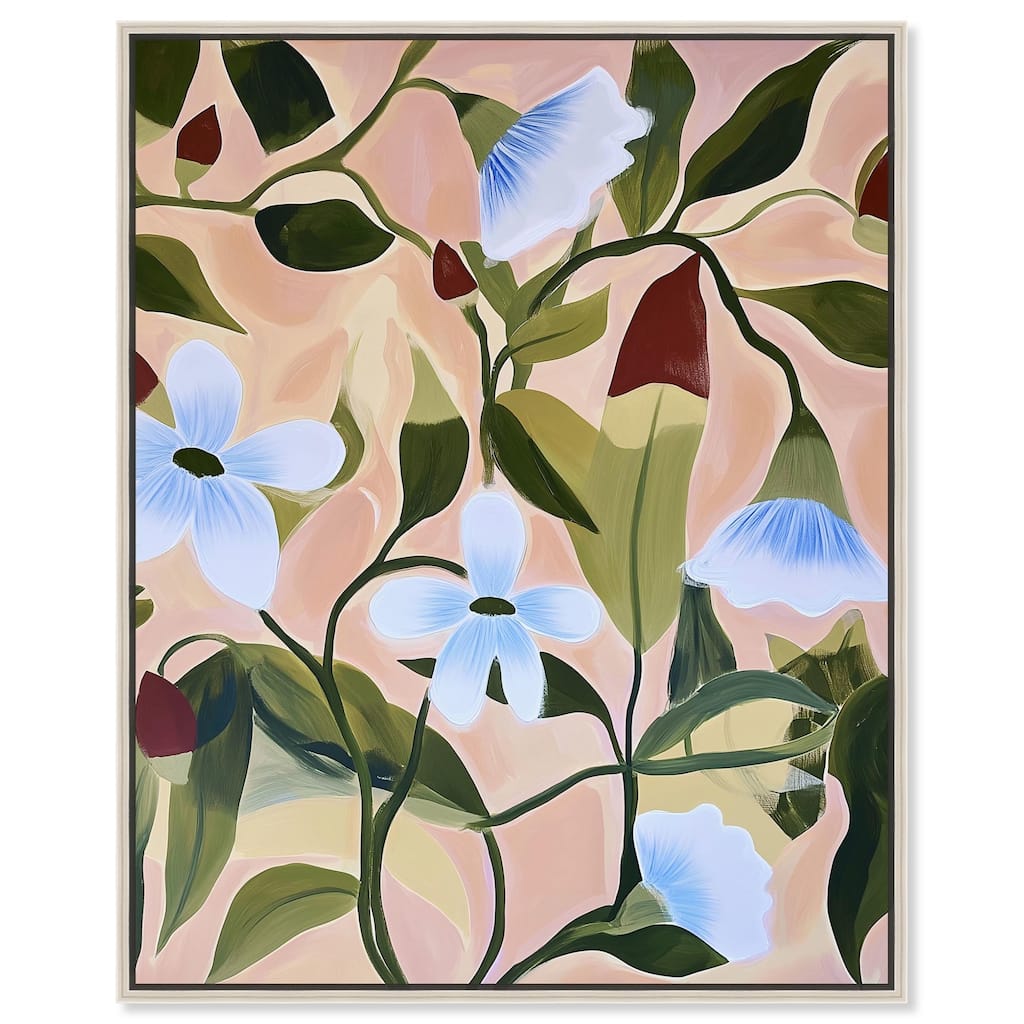 Bold Peach Petal Motif Canvas by Art Remedy