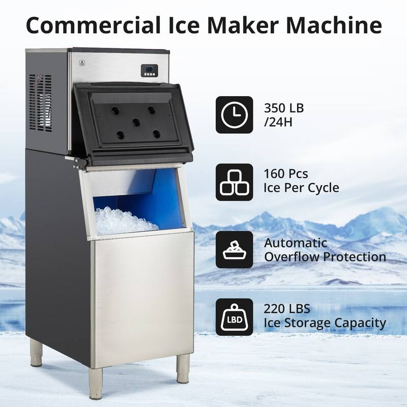 Ice Maker Machine, 350 lbs/Day