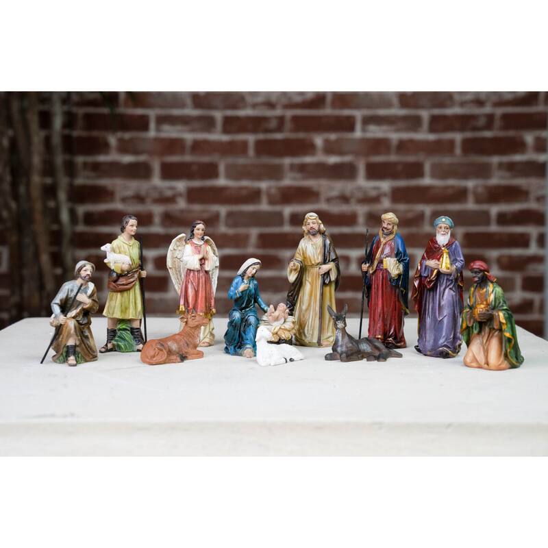 11-Piece Holy Family and Three Wise Men Christmas Nativity Figurine Set 5"