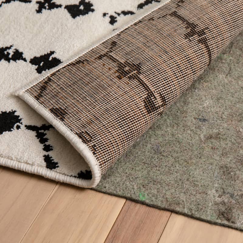 Slide-Stop® Multi-Surface Reversible Non-Slip Cushion Rug Pad, 1/4" Thick, Floor Protection, for 4'x6' Area Rug, Gray - 60"W x 95"D x 0.25"H