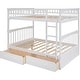 preview thumbnail 13 of 16, Full over Full Bunk Bed with 2 Storage Drawers&Ladder, Convertible Beds