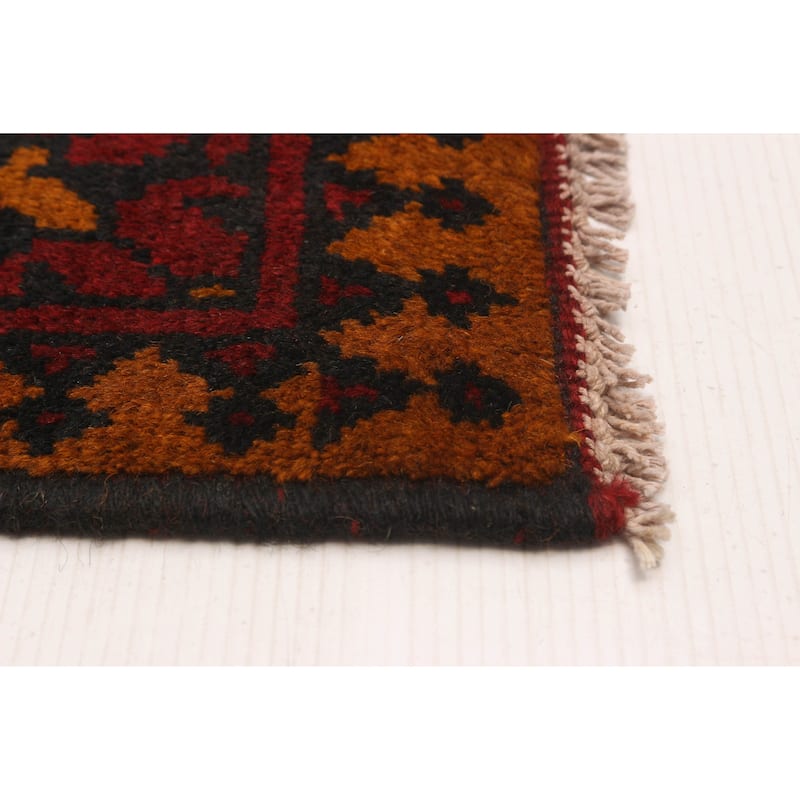 ECARPETGALLERY Hand-knotted Uzbek Kargahi Burnt Orange Wool Rug - 4'10 x 6'2