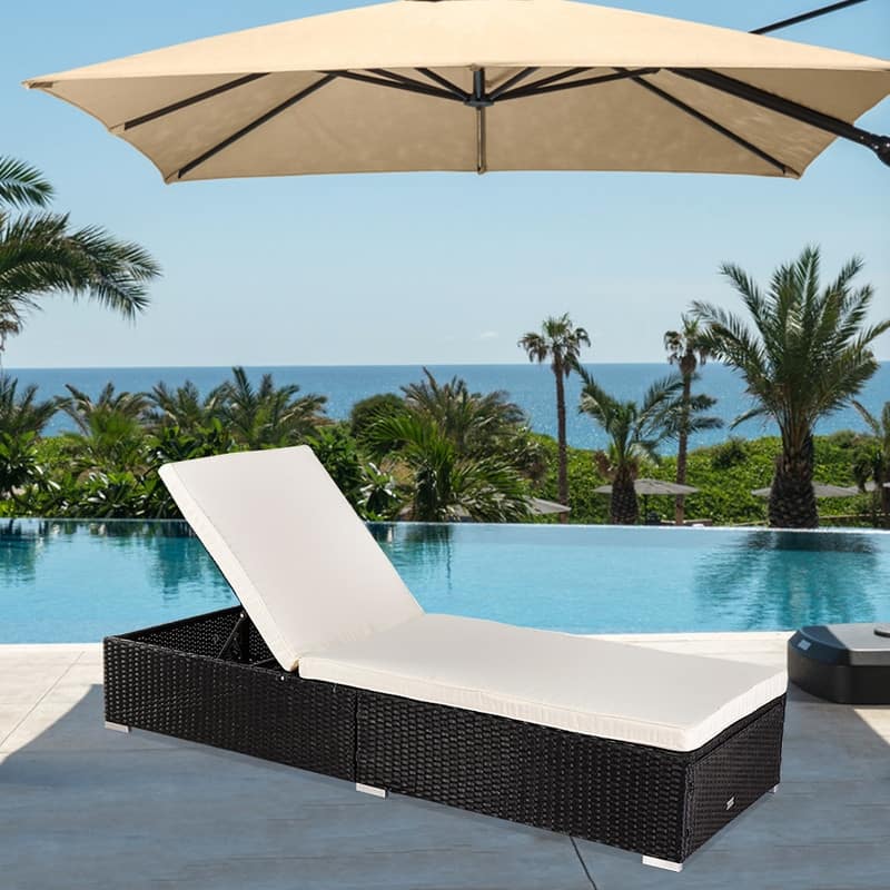 Patio Leisure Rattan Furniture Pool Bed / Chaise (Single Sheet)