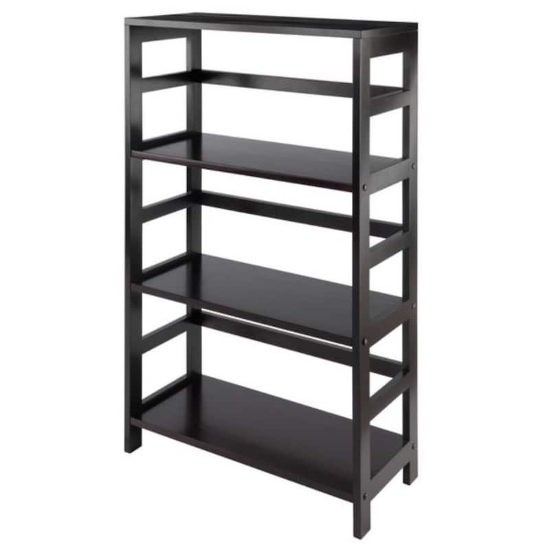 Leo 3-Tier Storage Shelf, Espresso - 25.2 x 11.22 x 42 inches
