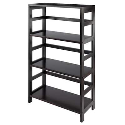 Leo 3-Tier Storage Shelf, Espresso - 25.2 x 11.22 x 42 inches