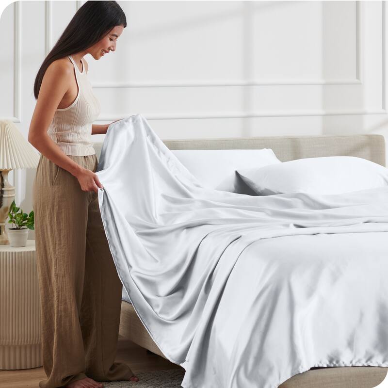 Bare Home Poly Satin Sheet Set