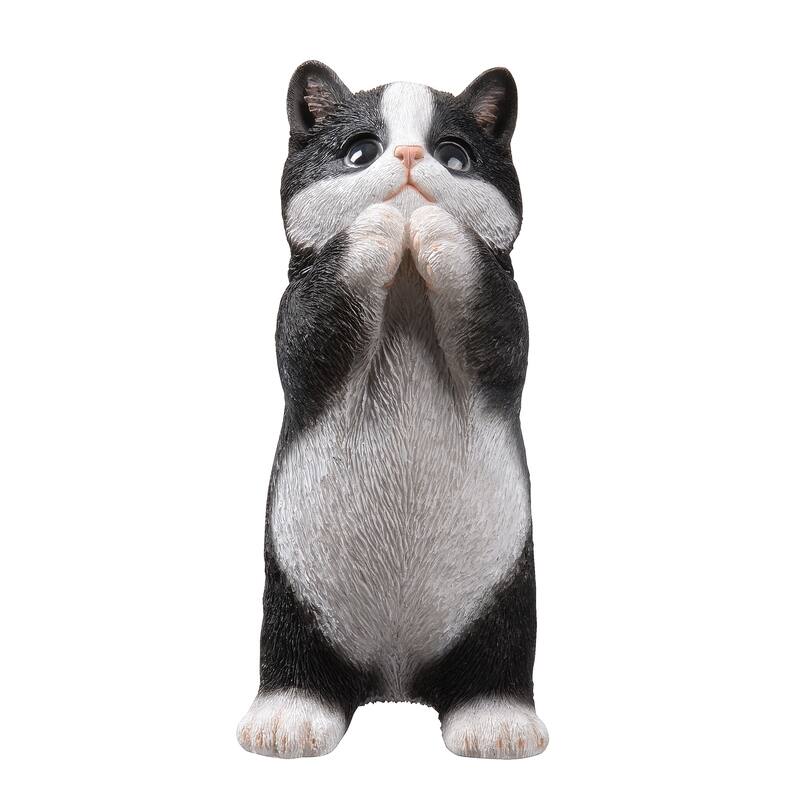 7" H Cow Cat Kitten Statue Praying