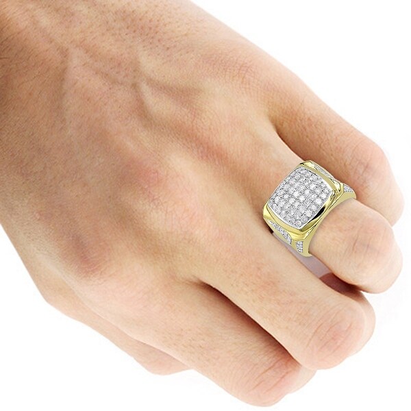 statement mens diamond pinky rings