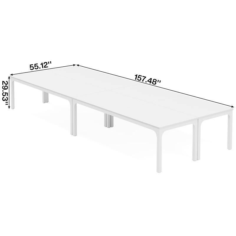 78.74" Large Rectangle Conference Table, Office Meeting/Seminar/Business Table Desk for Office Boardroom & Meeting Room